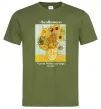 Мужская футболка Ван Гог Ваза із соняшниками Оливковый Мужская футболка Ван Гог Ваза із соняшниками Оливковый фото