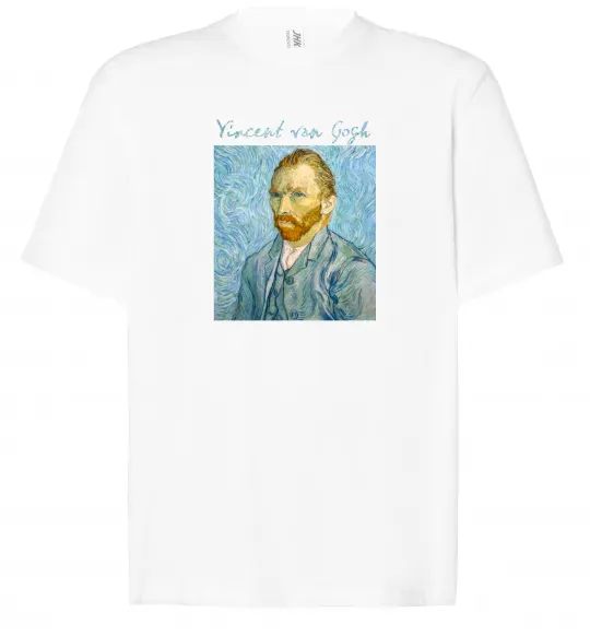 Футболка Оверсайз Vincent Van Gogh Self portrait Белый фото
