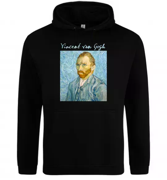 Женская толстовка (худи) Vincent Van Gogh Self portrait Черный фото