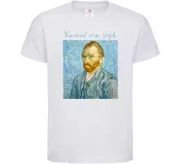 Детская футболка Vincent Van Gogh Self portrait Белый фото