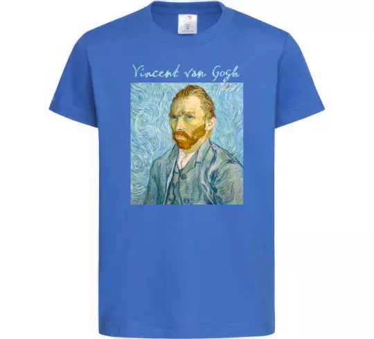Детская футболка Vincent Van Gogh Self portrait Ярко-синий фото