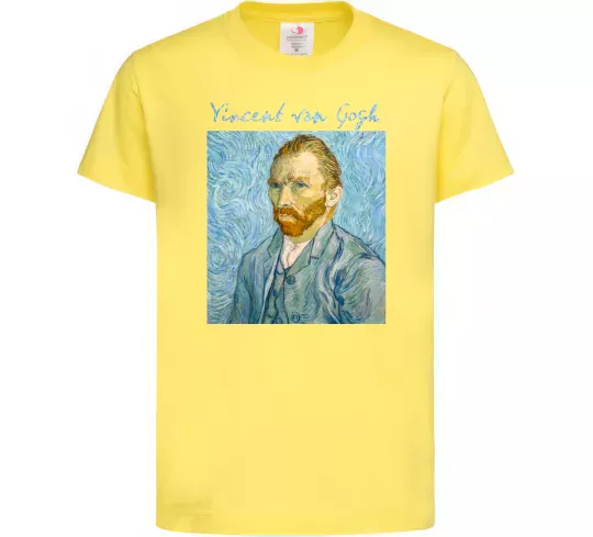 Детская футболка Vincent Van Gogh Self portrait Лимонный фото