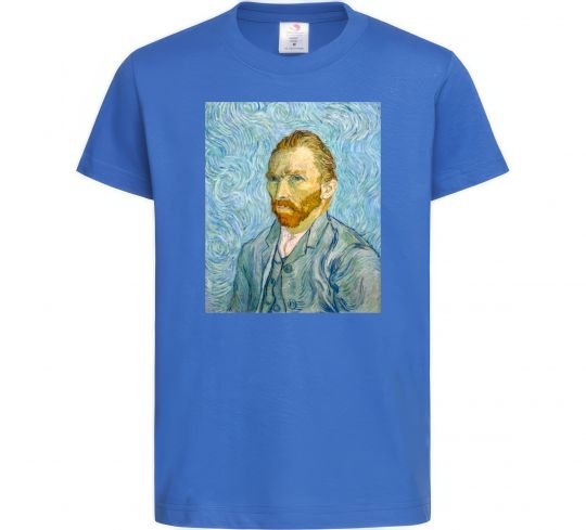 Дитяча футболка Vincent Van Gogh Self portrait Яскраво-синій фото