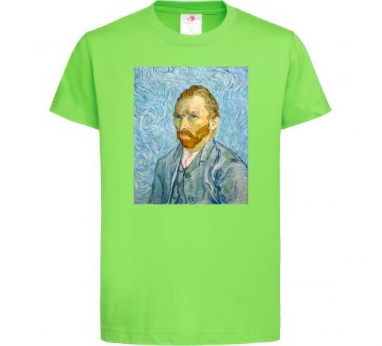 Дитяча футболка Vincent Van Gogh Self portrait Лаймовий фото