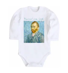 Дитячий бодік Vincent Van Gogh Self portrait Білий фото