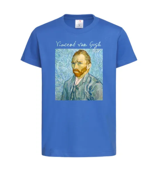 Дитяча футболка Vincent Van Gogh Self portrait Яскраво-синій фото
