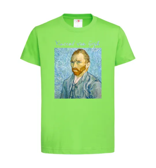 Дитяча футболка Vincent Van Gogh Self portrait Лаймовий фото