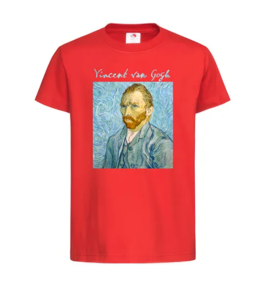 Дитяча футболка Vincent Van Gogh Self portrait Червоний фото