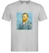 Мужская футболка Vincent Van Gogh Self portrait Серый фото