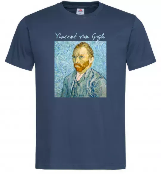 Мужская футболка Vincent Van Gogh Self portrait Темно-синий фото