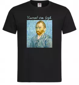 Мужская футболка Vincent Van Gogh Self portrait Черный фото