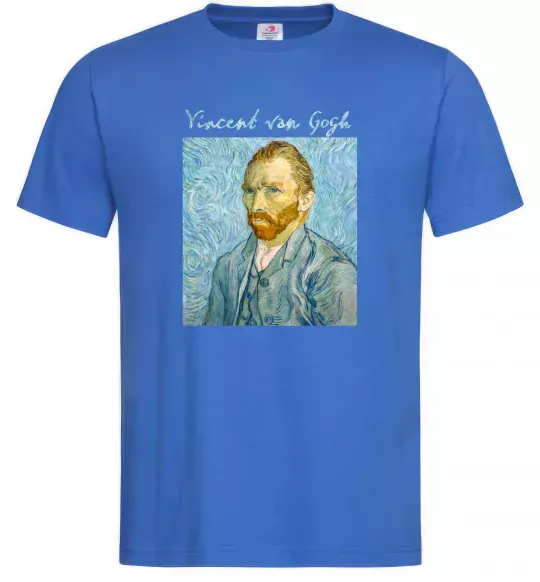 Мужская футболка Vincent Van Gogh Self portrait Ярко-синий фото