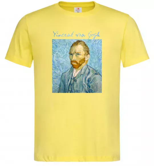 Мужская футболка Vincent Van Gogh Self portrait Лимонный фото