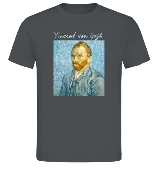 Мужская футболка Vincent Van Gogh Self portrait Графит фото