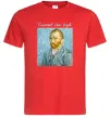 Мужская футболка Vincent Van Gogh Self portrait Красный фото