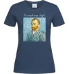 Женская футболка Vincent Van Gogh Self portrait Темно-синий фото