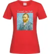 Женская футболка Vincent Van Gogh Self portrait Красный фото