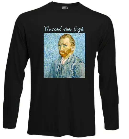 Лонгслив Vincent Van Gogh Self portrait Черный фото