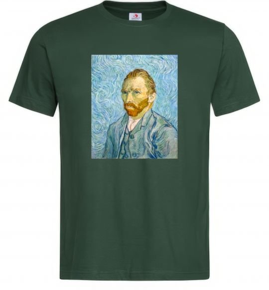 Чоловіча футболка Vincent Van Gogh Self portrait Темно-зелений фото