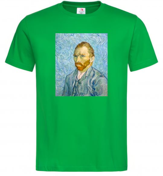 Чоловіча футболка Vincent Van Gogh Self portrait Зелений фото