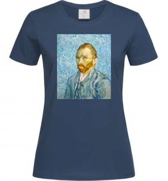 Жіноча футболка Vincent Van Gogh Self portrait Темно-синій фото