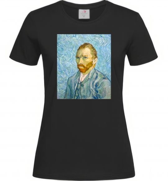 Жіноча футболка Vincent Van Gogh Self portrait Чорний фото