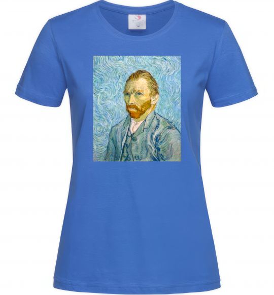 Жіноча футболка Vincent Van Gogh Self portrait Яскраво-синій фото