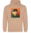 Мужская толстовка (худи) Автопортрет із забинтованим вухом Песочный фото