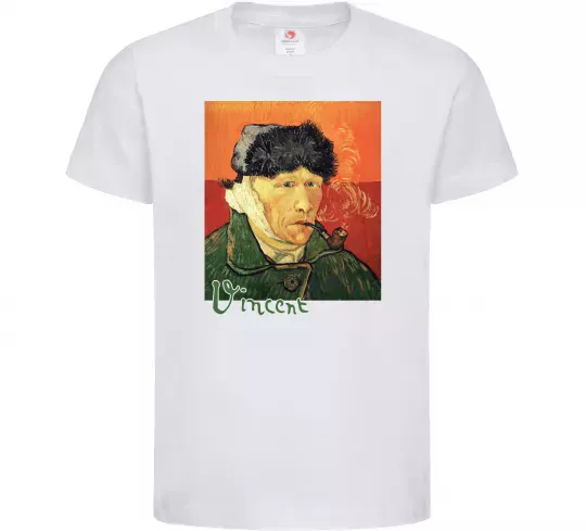 Детская футболка Автопортрет із забинтованим вухом Белый фото