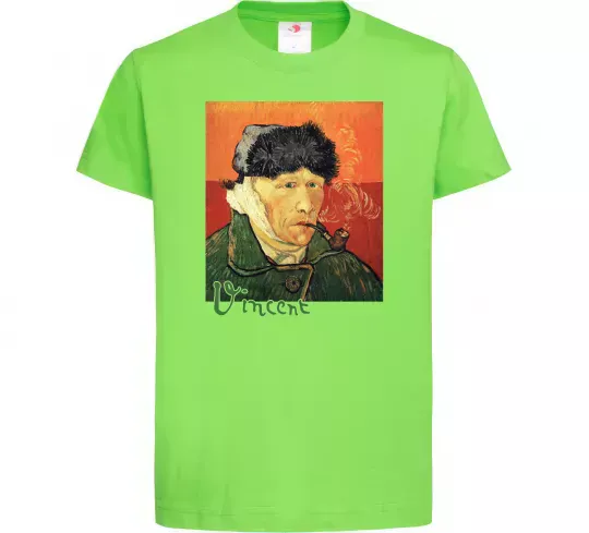 Детская футболка Автопортрет із забинтованим вухом Лаймовый фото