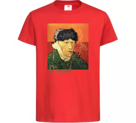 Детская футболка Автопортрет із забинтованим вухом Красный фото