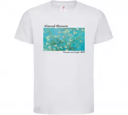Детская футболка Квітучі гілки мигдалю Белый фото