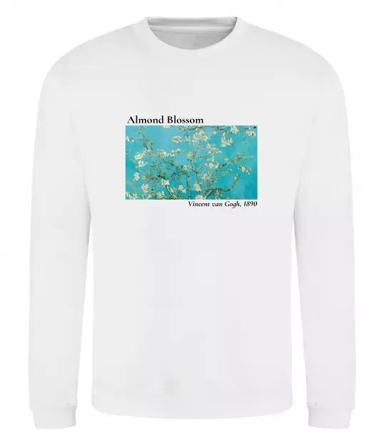 Свитшот Квітучі гілки мигдалю Белый фото