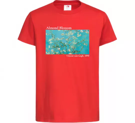 Детская футболка Квітучі гілки мигдалю Красный фото
