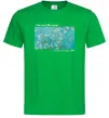 Мужская футболка Квітучі гілки мигдалю Зеленый фото