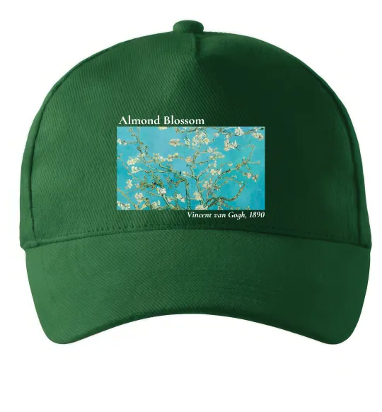 Кепка Квітучі гілки мигдалю Темно-зеленый фото