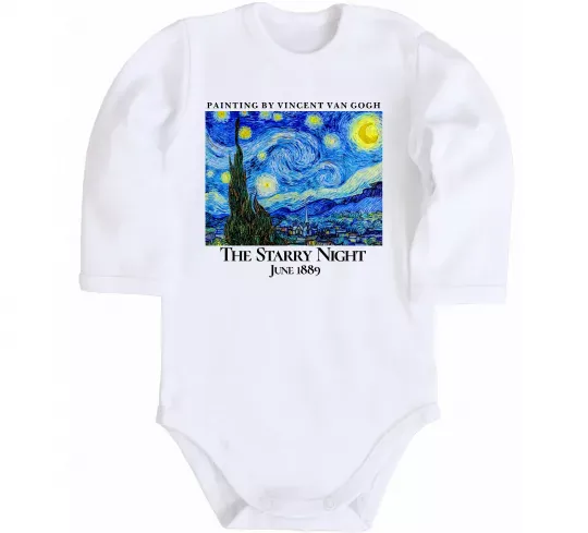 Детский боди Зоряна ніч Белый фото