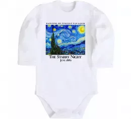 Детский боди Зоряна ніч Белый фото