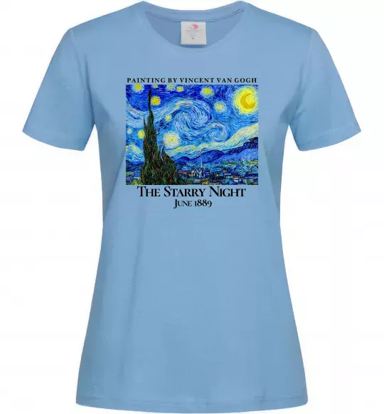 Женская футболка Зоряна ніч Голубой фото