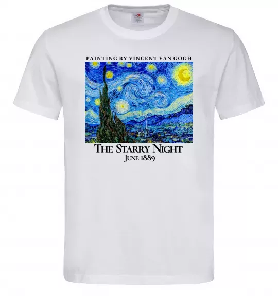 Чоловіча футболка Зоряна ніч Білий фото