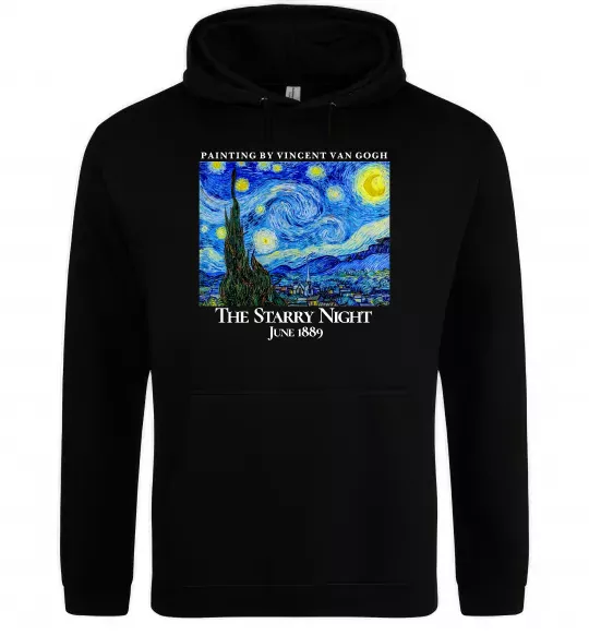 Женская толстовка (худи) Зоряна ніч Черный фото