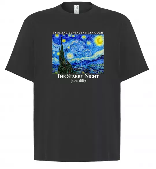 Футболка Оверсайз Зоряна ніч Чорний фото