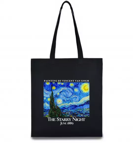Еко-сумка Зоряна ніч Чорний фото