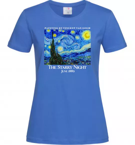 Женская футболка Зоряна ніч Ярко-синий фото