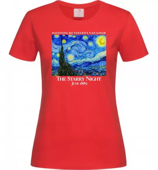 Женская футболка Зоряна ніч Красный фото