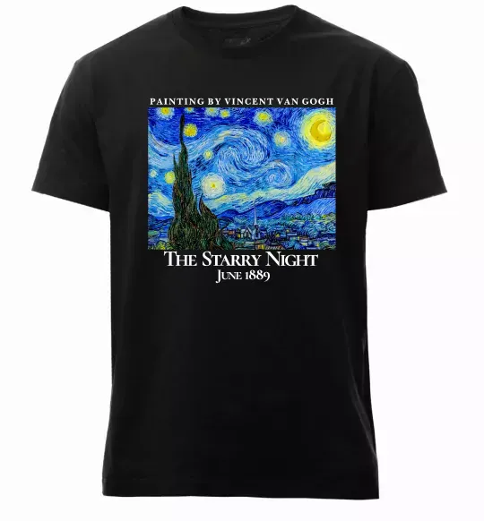 Мужская премиум футболка Зоряна ніч Черный фото