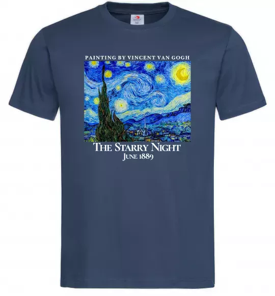 Чоловіча футболка Зоряна ніч Темно-синій фото