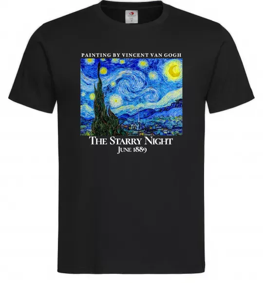 Чоловіча футболка Зоряна ніч Чорний фото