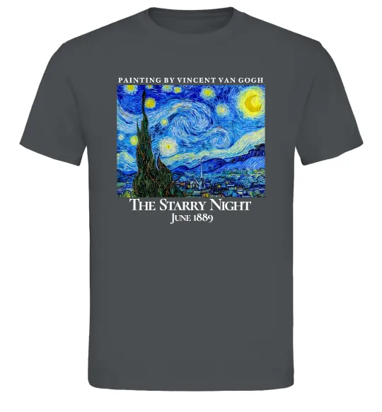 Чоловіча футболка Зоряна ніч Графіт фото