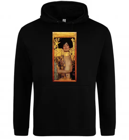 Мужская толстовка (худи) Gustav Klimt Judith Черный фото